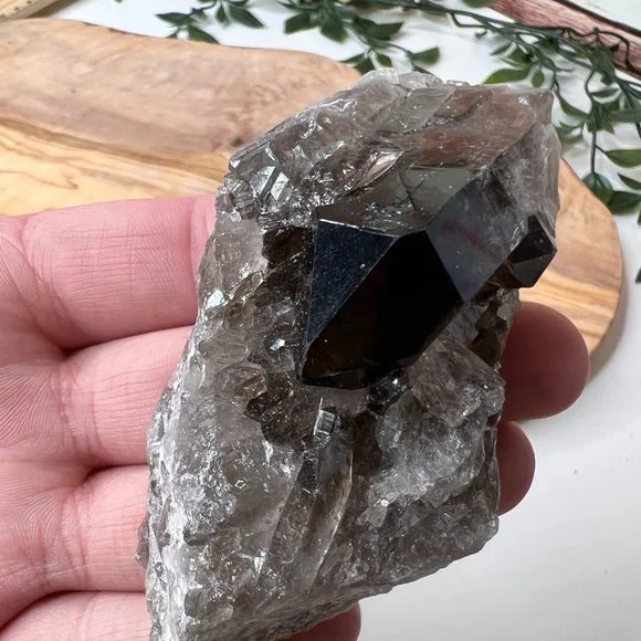 Smoky Quartz Crystal Points Cluster - Smoky Quartz Point Crystal Cluster - Picture 4 of 11